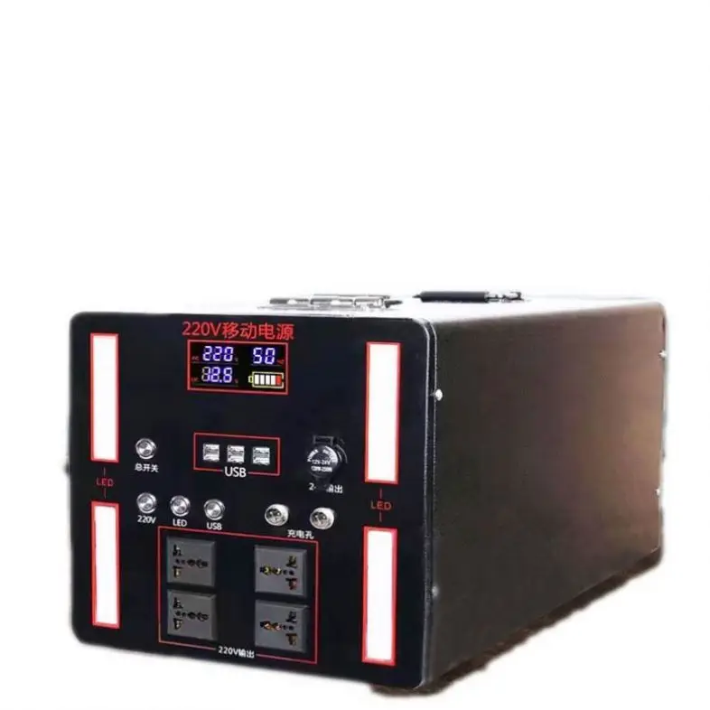 Jump Starter Cable 2000A - เครื่องจั๊มพ์สตาร์ทรถยนต์ 2000A 22.2Wh แบบพกพา สำหรับใช้งานกลางแจ้ง พร้อมเครื่องปั๊มลม