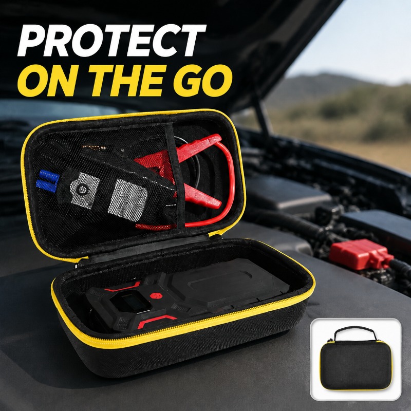Jump Starter Case Hard Shell - กระเป๋าเก็บของแบบแข็งพกพา EVA สำหรับเครื่องจั๊มพ์สตาร์ทรถยนต์ Baseus กระเป๋าขนาดกะทัดรัดสำหรับชาร์จเจอร์ติดตั้งในรถยนต์
