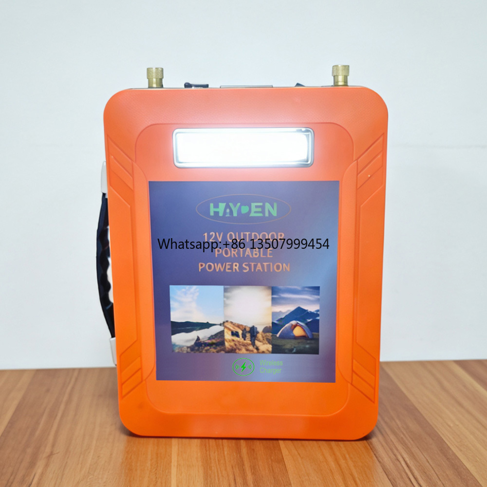 Solar Jump Starter Power Bank - แบตเตอรี่สำรองสำหรับสตาร์ทรถยนต์ 12V LTO 2000A พร้อมแผงโซลาร์เซลล์ ที่ชาร์จไร้สาย