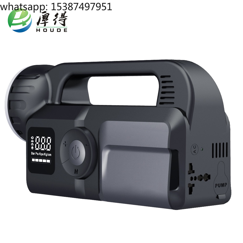 Solar Jump Starter Power Bank - เครื่องสตาร์ทรถยนต์พร้อมเครื่องอัดอากาศ 100W เครื่องกำเนิดพลังงานแสงอาทิตย์แบบพกพา แบตเตอรี่ลิเธียมสำรองไฟ บูสเตอร์ 12V
