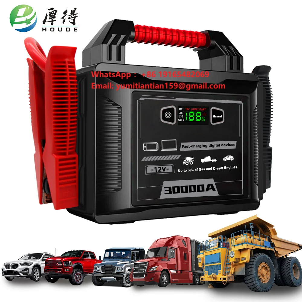 Jump Starter 24V Heavy Duty - เครื่องจั๊มพ์สตาร์ทเตอร์สำหรับงานหนัก 30000A 12V/24V ใช้ได้กับรถบรรทุก รถบัส รถเหมือง