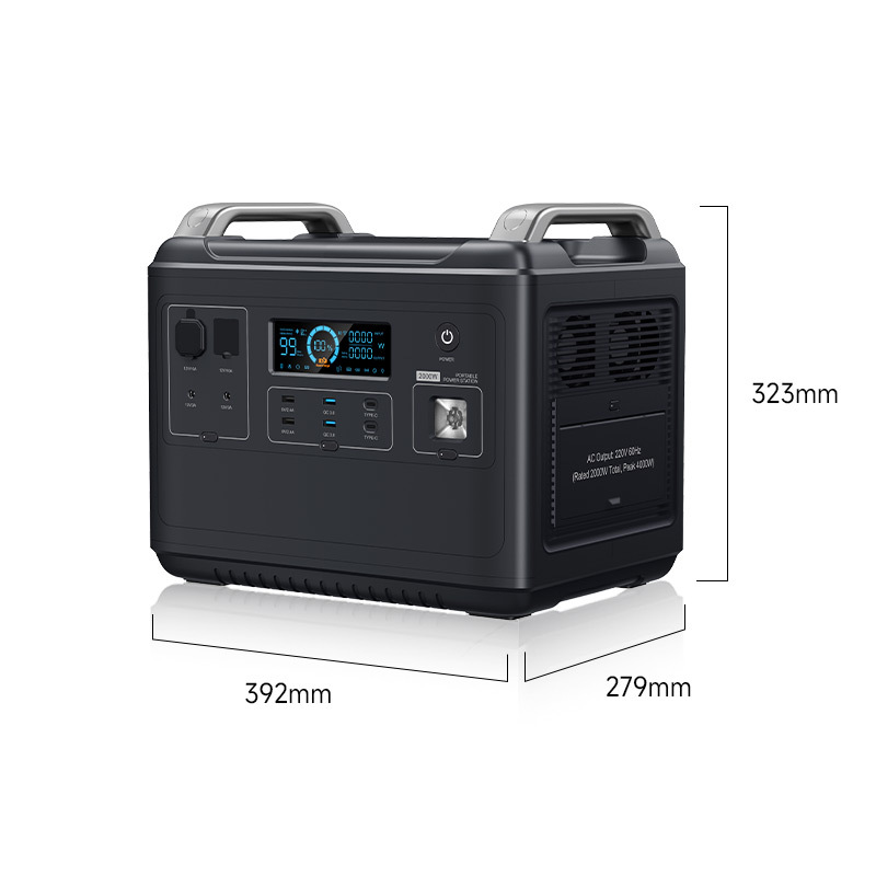 Solar Jump Starter Power Bank - 2000W 2048Wh พาวเวอร์แบงค์แบบพกพาความจุขนาดใหญ่ พร้อมไฟฉาย แบตเตอรี่ลิเธียม แผงโซลาร์เซลล์