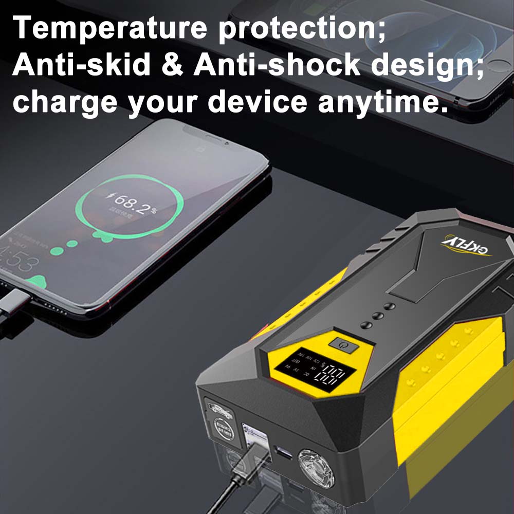 เครื่องช่วยสตาร์ทรถยนต์ GKFLY  - Portable Jump Starter 4000A บทวิจารณ์และราคา
