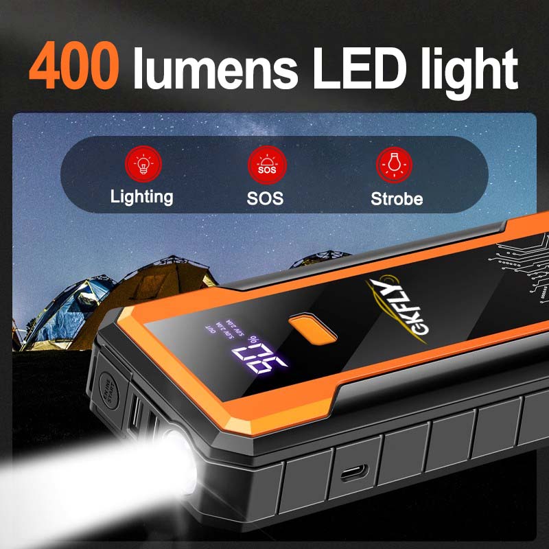GKFLY 4000A แบตเตอรี่รถยนต์เคร - Portable Jump Starter 4000A บทวิจารณ์และราคา