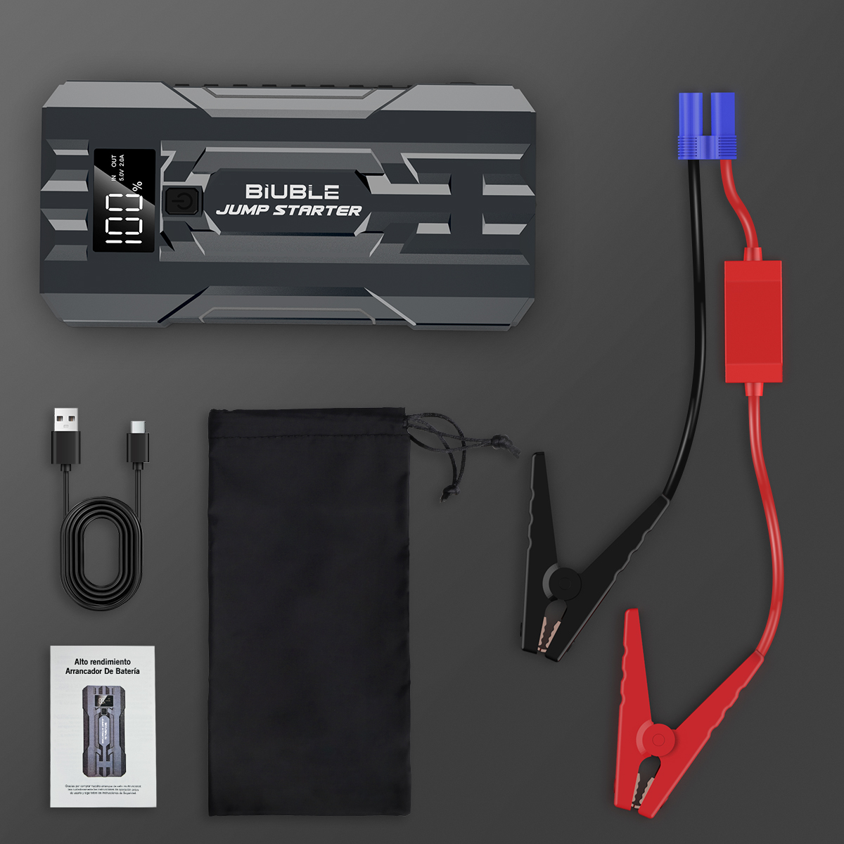 เครื่องจั๊มพ์สตาร์ทรถยนต์ 3000 - Lithium Jump Starter 3000A Peak บทวิจารณ์และราคา