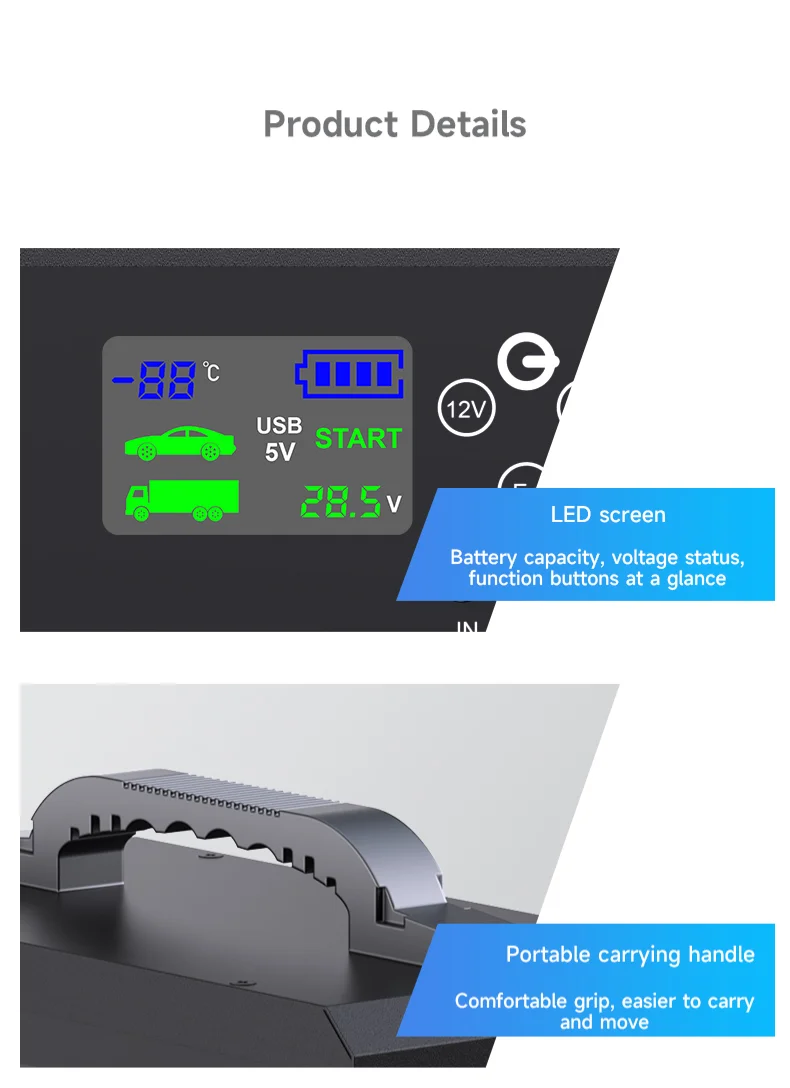 เครื่องจั๊มพ์สตาร์ทรถยนต์ 12V  - Car Jump Starter 12V 24V Truck บทวิจารณ์และราคา