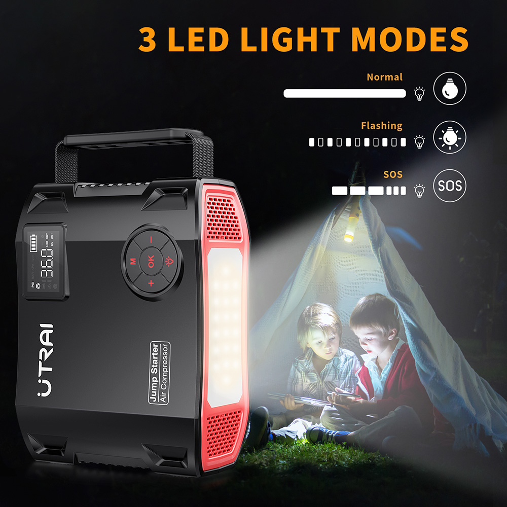UTRAI คอมเพรสเซอร์ 150PSI Air  - Jump Starter Cable 2000A บทวิจารณ์และราคา