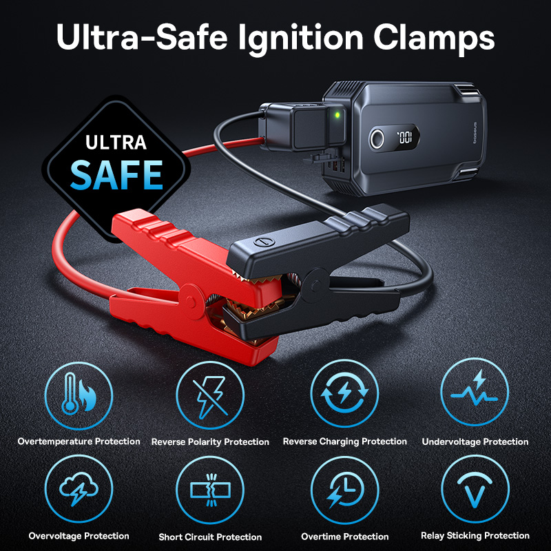 เบสัส เครื่องจั๊มป์สตาร์ทเตอร์ - Jump Starter Cable 2000A บทวิจารณ์และราคา