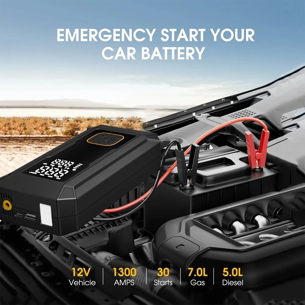 เครื่องช่วยสตาร์ทรถยนต์พร้อมปั - Portable Jump Starter 4000A บทวิจารณ์และราคา