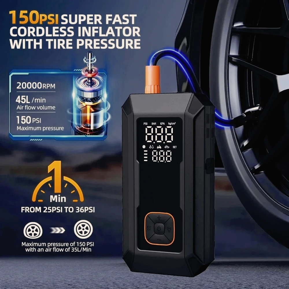 เครื่องช่วยสตาร์ทรถยนต์พร้อมปั - Portable Jump Starter 4000A บทวิจารณ์และราคา