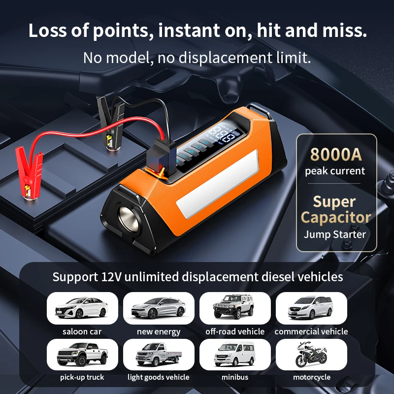 เครื่องช่วยสตาร์ทรถยนต์แบบมืออ - Jump Starter With Air Compressor บทวิจารณ์และราคา