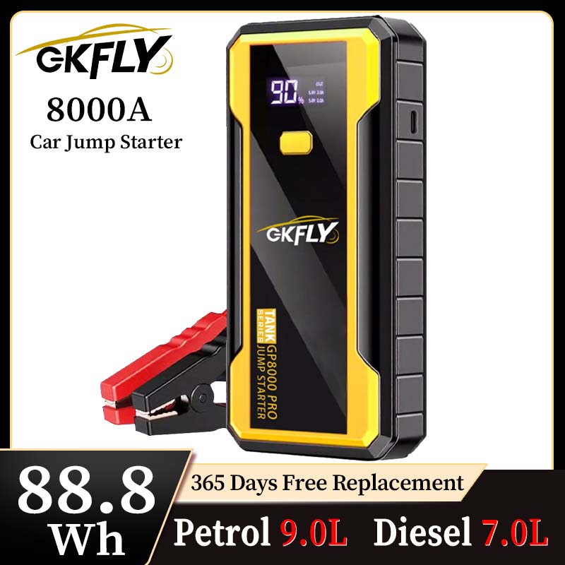 GKFLY 24000mAh พาวเวอร์แบงค์สต - Jump Starter 12V Diesel บทวิจารณ์และราคา