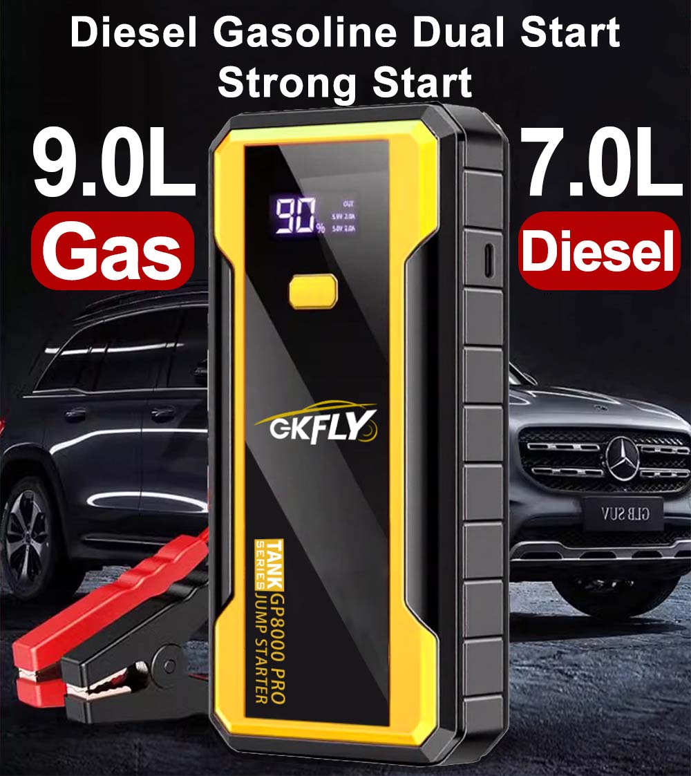 GKFLY 24000mAh พาวเวอร์แบงค์สต - Jump Starter 12V Diesel บทวิจารณ์และราคา