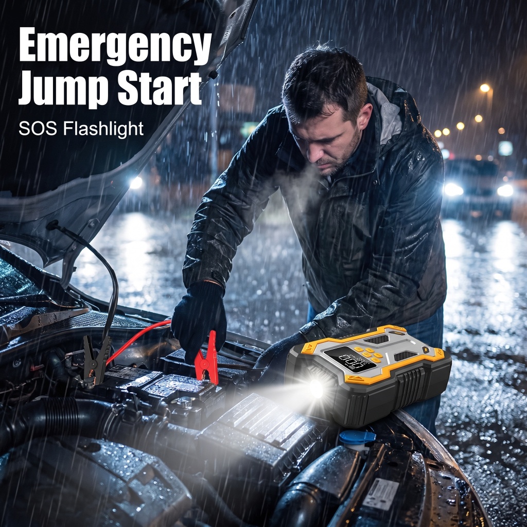 อุปกรณ์สตาร์ทรถยนต์แบบพกพา ออล - Jump Starter 12V Diesel บทวิจารณ์และราคา