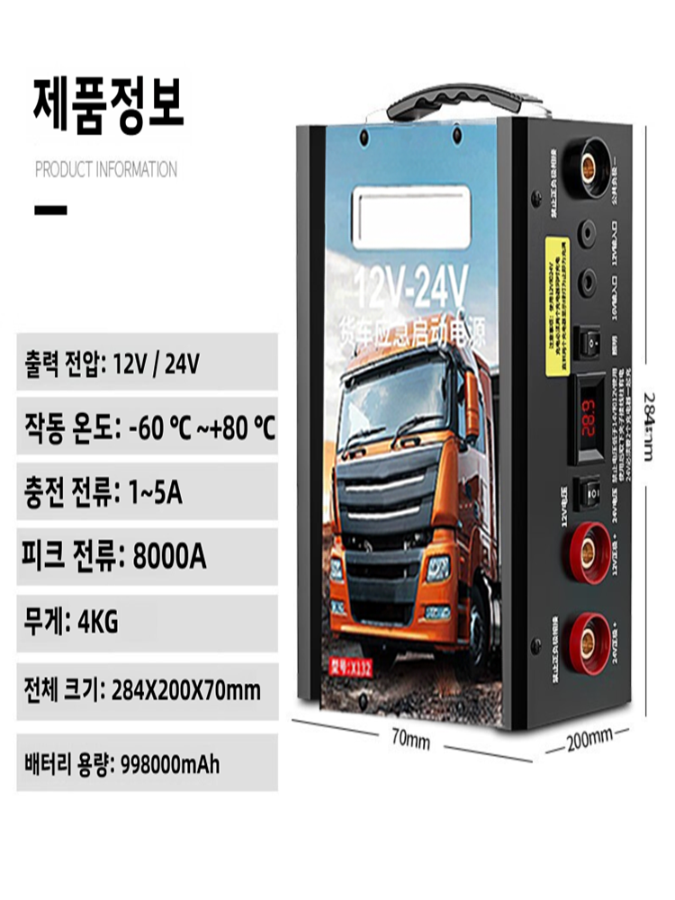 แบตเตอรี่สำรองสำหรับรถยนต์ ควา - Car Jump Starter 12V 24V Truck บทวิจารณ์และราคา