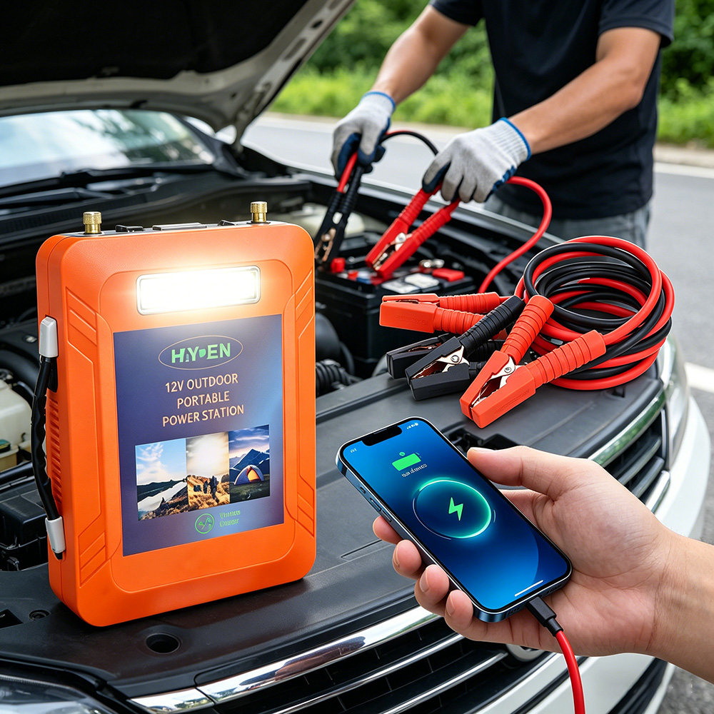 แบตเตอรี่สำรองสำหรับสตาร์ทรถยน - Solar Jump Starter Power Bank บทวิจารณ์และราคา