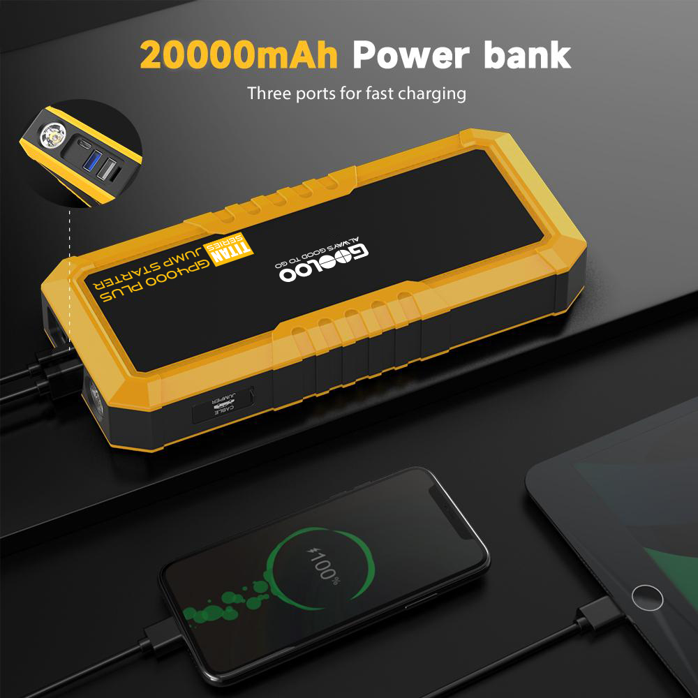 GOOLOO GP4000 Plus อุปกรณ์สตาร - Portable Jump Starter 4000A บทวิจารณ์และราคา