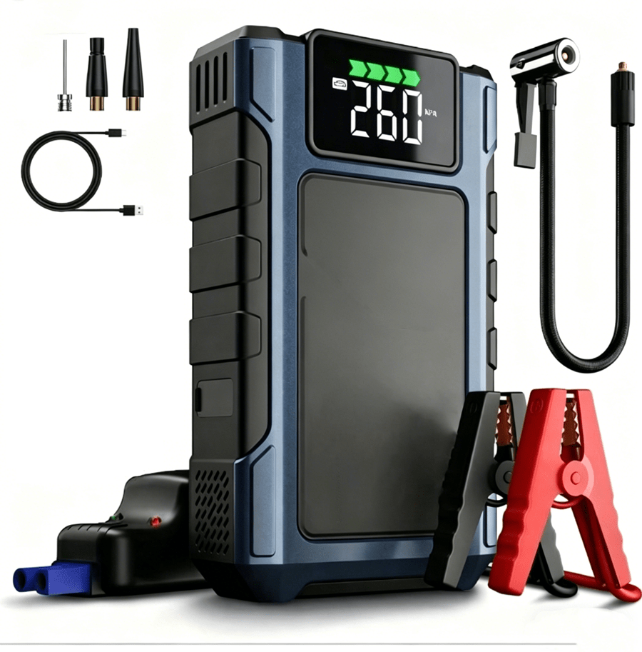 4000A พีค |   เครื่องสูบลมยางแ - Portable Jump Starter 4000A บทวิจารณ์และราคา