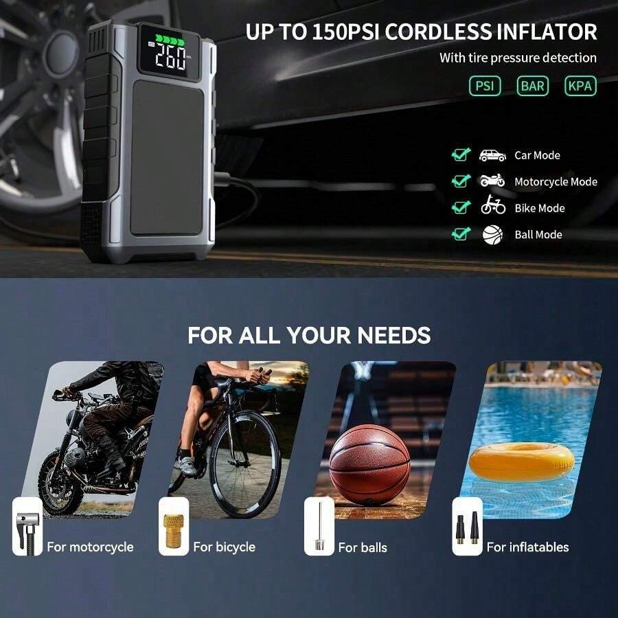 4000A พีค |   เครื่องสูบลมยางแ - Portable Jump Starter 4000A บทวิจารณ์และราคา