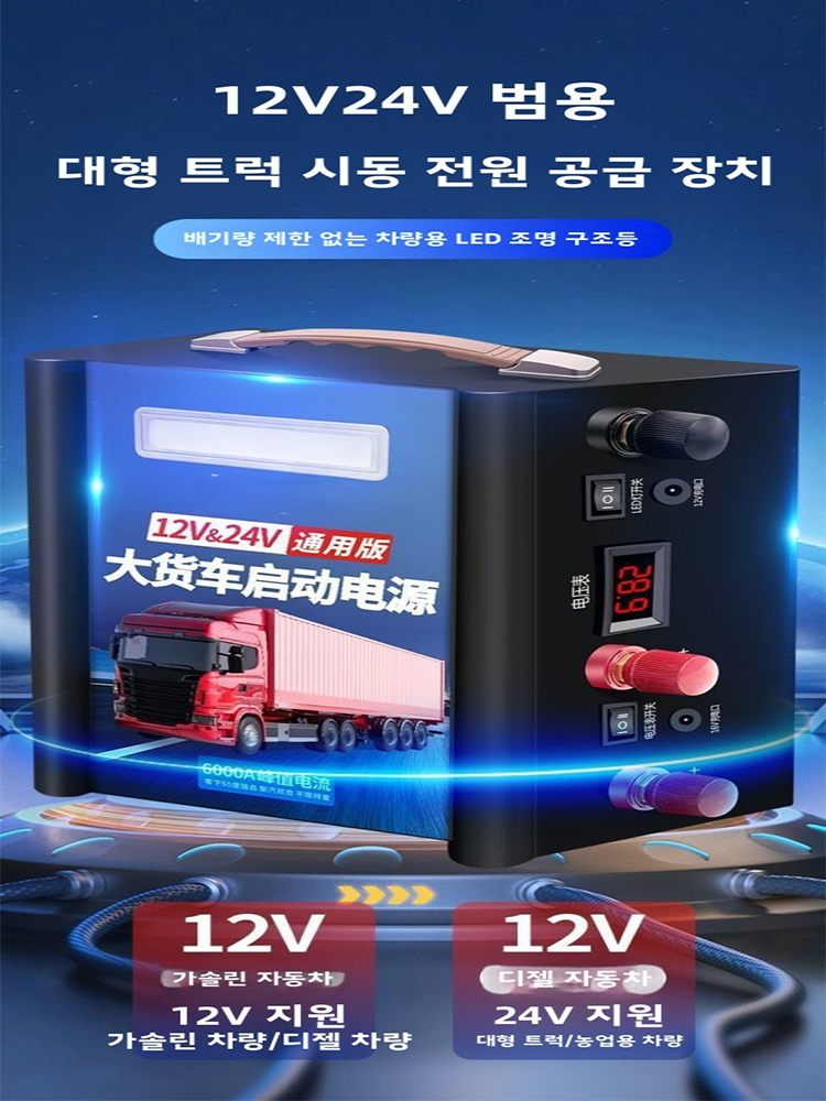 เครื่องจั๊มพ์สตาร์ทรถยนต์ 9999 - Car Jump Starter 12V 24V Truck บทวิจารณ์และราคา