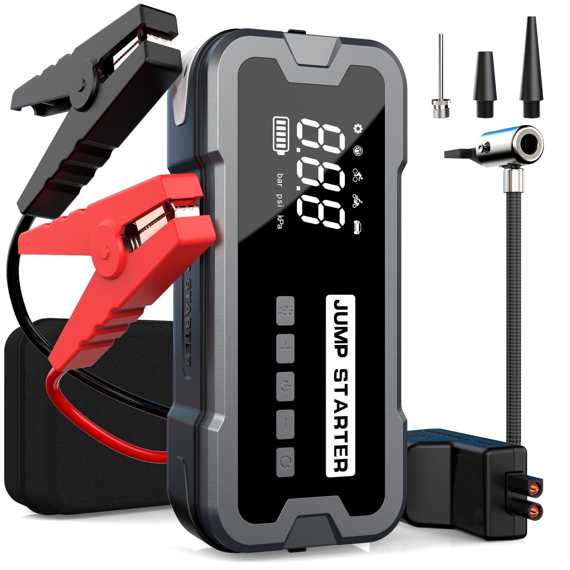 เครื่องจั๊มสตาร์ทแบบพกพา 4000A - Portable Jump Starter 4000A บทวิจารณ์และราคา