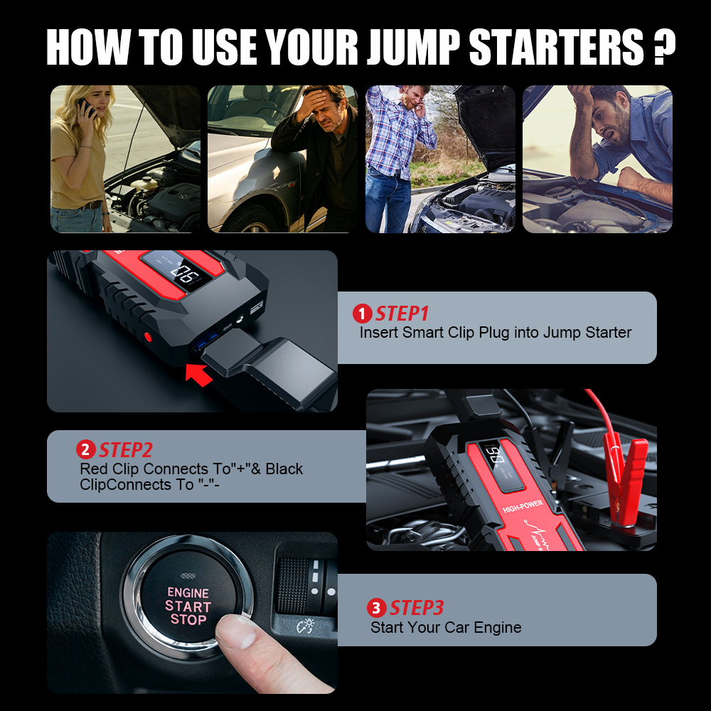 พาวเวอร์แบงค์ 4000A เครื่องจั๊ - Portable Jump Starter 4000A บทวิจารณ์และราคา
