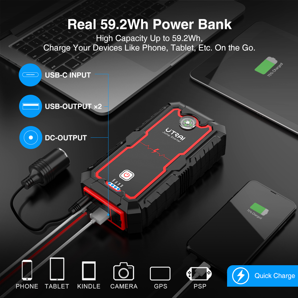 UTRAI 2000A Jump Starter Power - Jump Starter Cable 2000A บทวิจารณ์และราคา